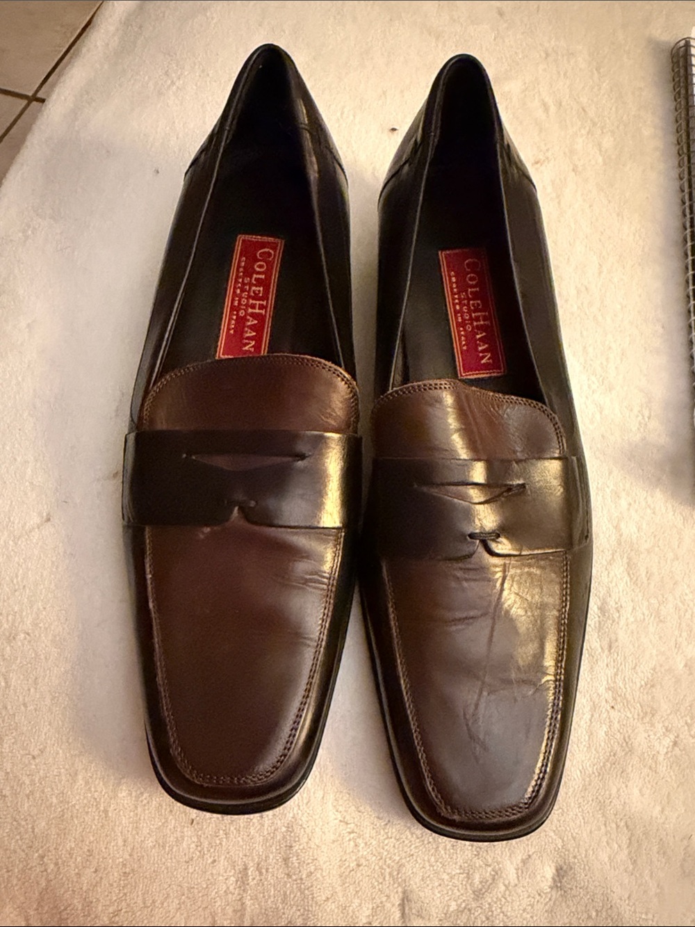 Cole Haan Black and Brown Leather Women's Loafers